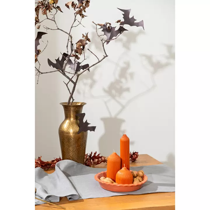 Свеча декоративная оранжевого цвета из коллекции edge, 16,5см