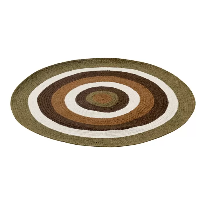 Ковер из хлопка target коричневого цвета из коллекции ethnic, D90 см