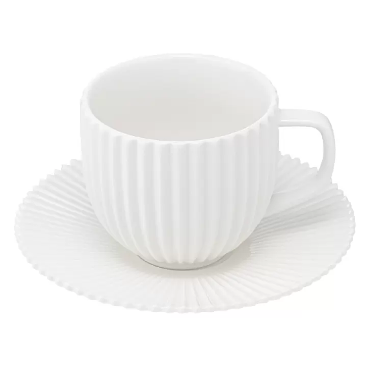 Набор из двух чайных пар белого цвета из коллекции essential, 250 мл
