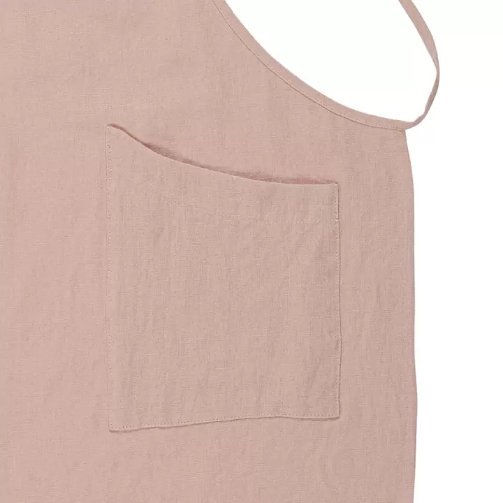 Фартук из умягченного льна розово-пудрового цвета из коллекции essential, 82х70 см