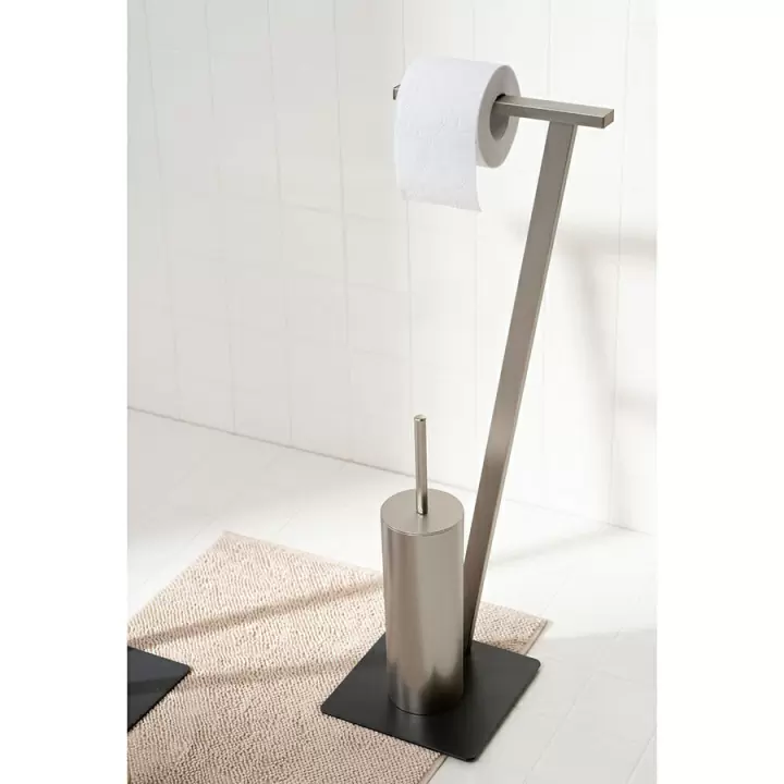 Держатель для туалетной бумаги с ершиком Stan, 71 см, никель
