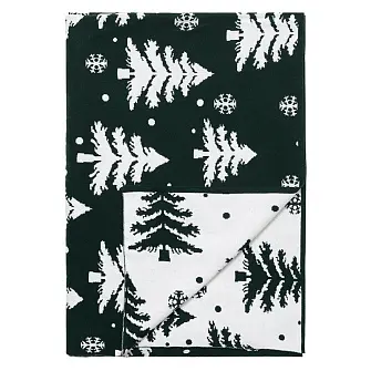 Плед вязаный с новогодним рисунком Морозный Лес
из коллекции new year essential,130х180 см
