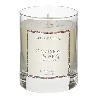 Свеча ароматическая Ambientair Gifting, Корица и яблоко (новая), 40 ч