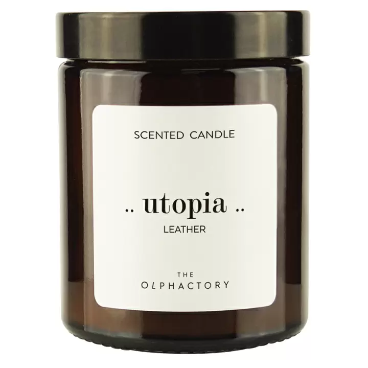 Свеча ароматическая Ambientair The olphactory, utopia, leather, 30 ч