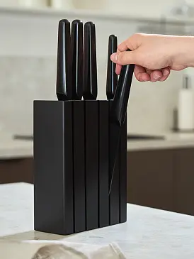 Подставка для ножей hevea, черная