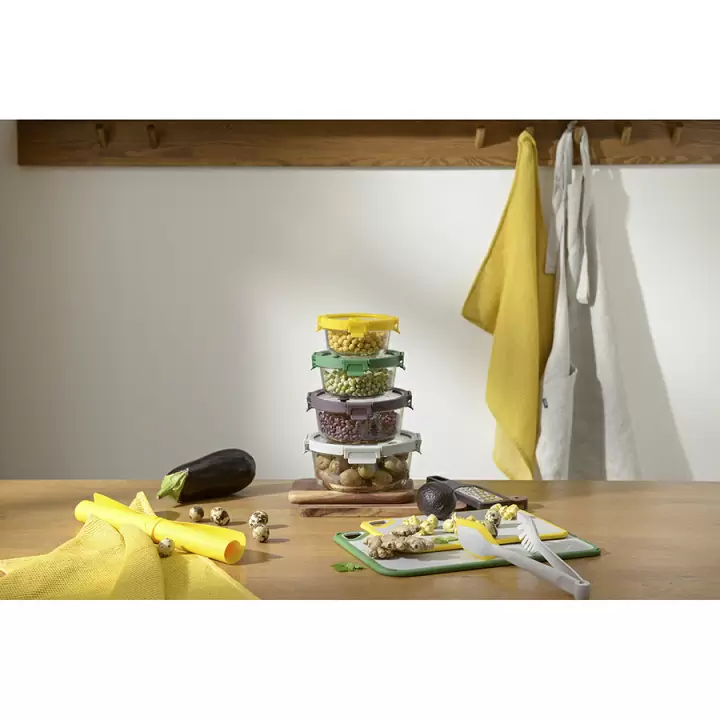 Щипцы кухонные многофункциональные Smart Solutions Synn, 28,5 см, светло-серые/желтые