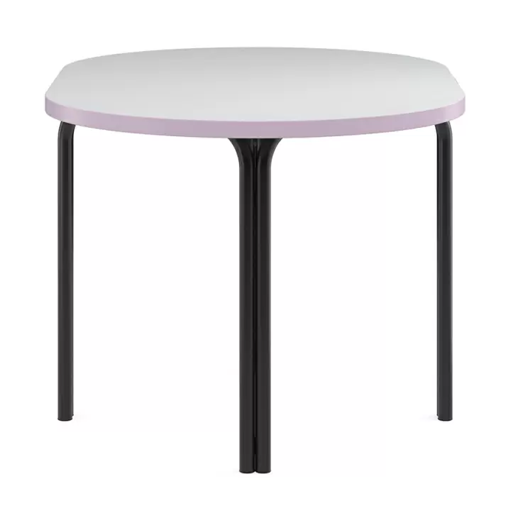 Столик кофейный ror, 75х50 см, черный/серый/розовый