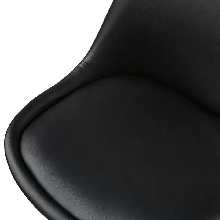 Набор из 4 стульев mirkl, экокожа, черный
