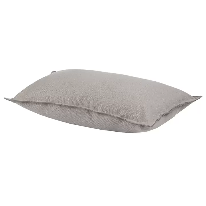 Чехол на подушку из фактурного хлопка серого цвета с контрастным кантом из коллекции essential, 30х50 см