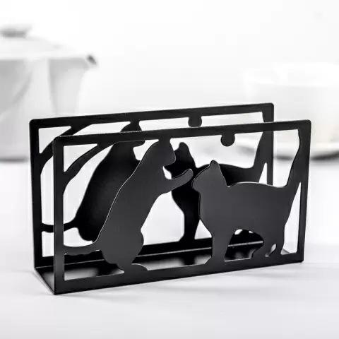 Салфетница Кошки, чёрная