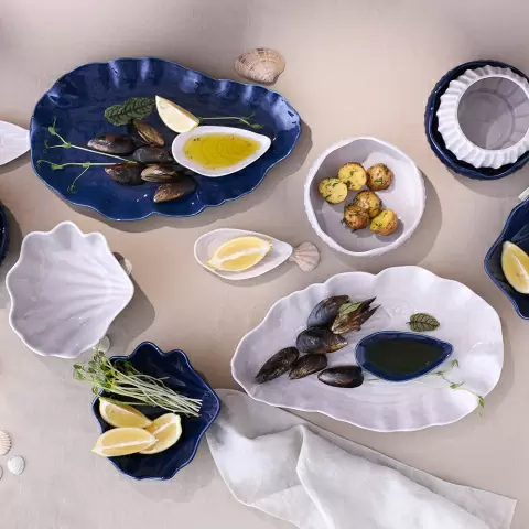 Блюдо сервировочное clams серого цвета из коллекции sea treasures