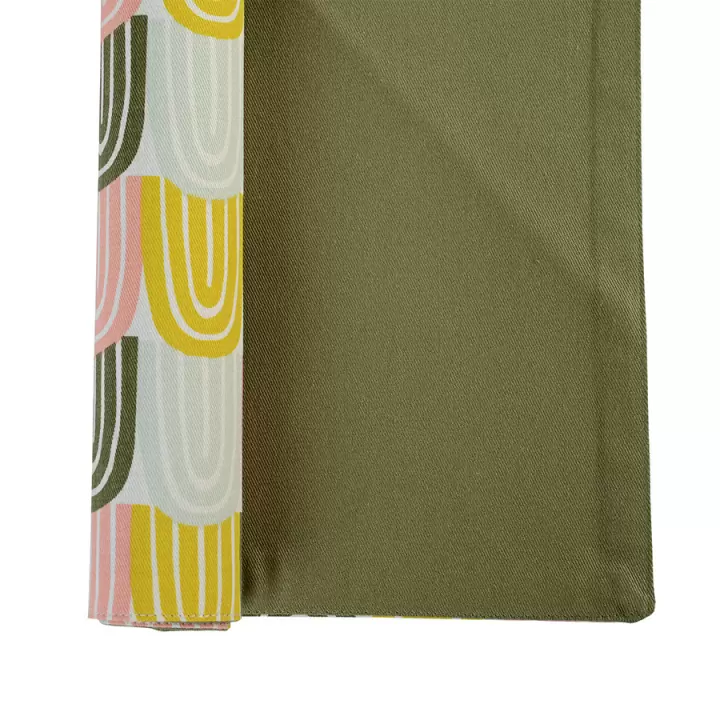 Салфетка двухсторонняя под приборы оливкового цвета с принтом passion arch из коллекции wild, 35х45