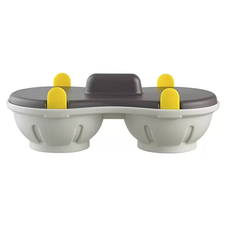 Форма для приготовления яиц пашот Smart Solutions Egler, серая-желтая