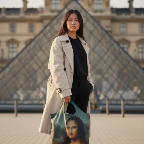 Складная сумка LOQI LEONARDO DA VINCI Mona Lisa