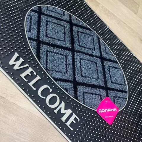 Коврик придверный резиновый Доляна Welcome 40х70 см