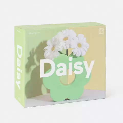 Ваза для цветов daisy, 20 см, зеленая