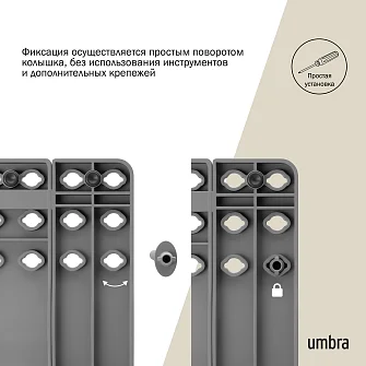 Органайзер для посуды Umbra Peggy, серый