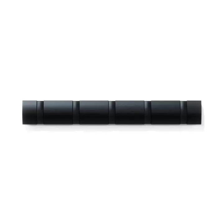 Вешалка настенная Umbra Flip 5 крючков, черная