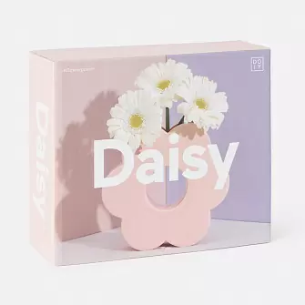 Ваза для цветов daisy, 20 см, розовая