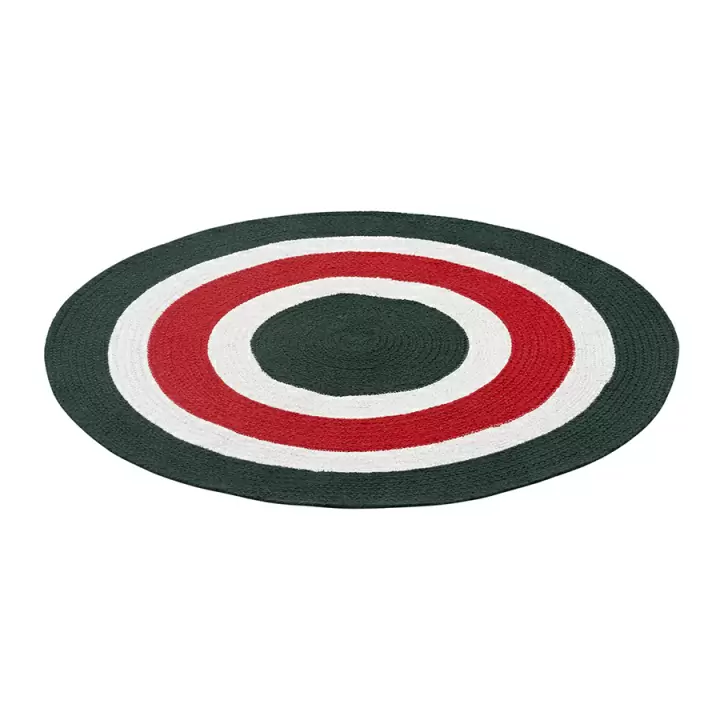 Ковер из хлопка target темно-зеленого цвета из коллекции ethnic, D90 см