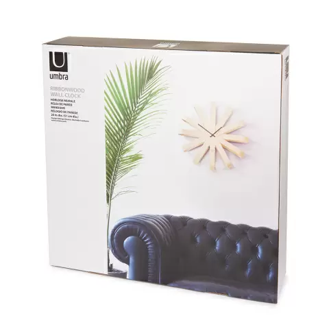 Часы настенные Umbra Ribbon D51 см, дерево