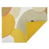 Cалфетка двухсторонняя под приборы из хлопка горчичного цвета с авторским принтом из коллекции freak fruit