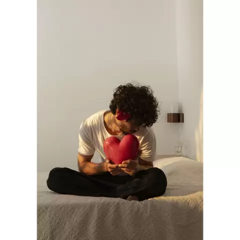 Ваза для цветов love, 15,5 см, красная