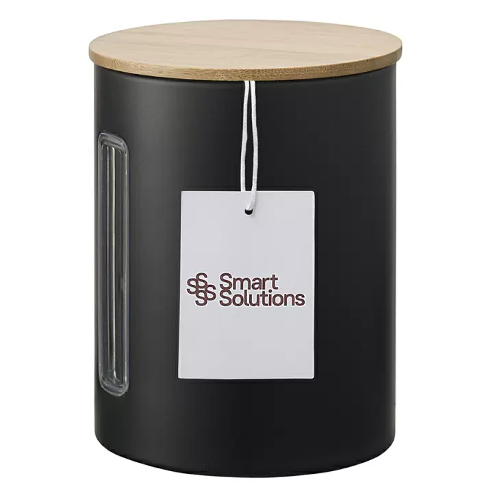 Набор банок для хранения Smart Solutions Kaffi, 1 л, матовые черные, 3 шт