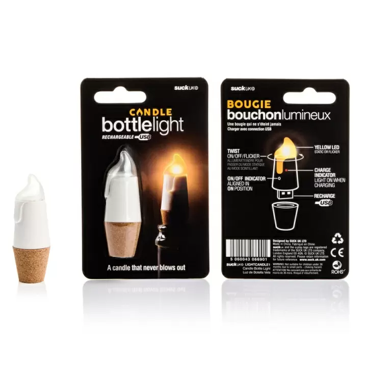 Пробка для бутылки bottlelight с подсветкой и usb