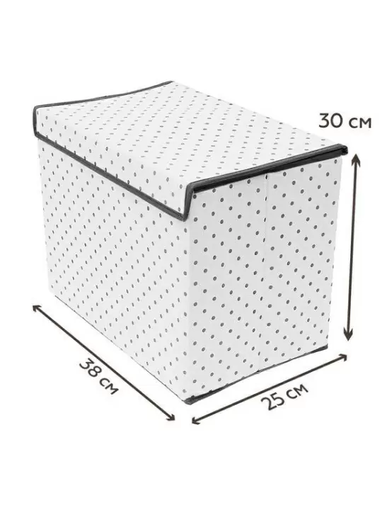 Коробка для хранения вещей с крышкой Homsu Eco White, 38х25х30 см