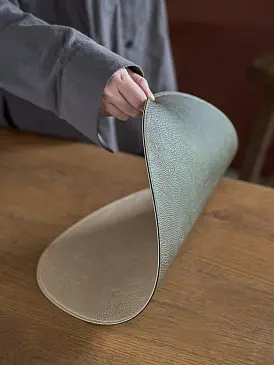 Салфетка сервировочная двухсторонняя drop, 33х41 см, зеленая/бежевая