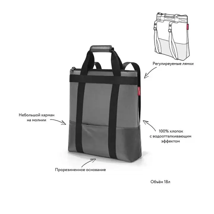 Рюкзак daypack canvas grey