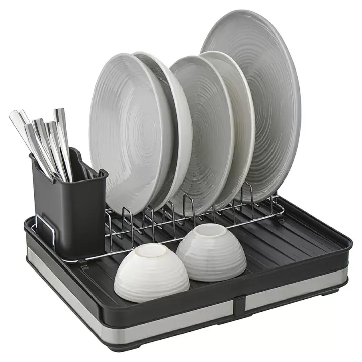 Сушилка для посуды Smart Solutions Atle раздвижная большая, черная