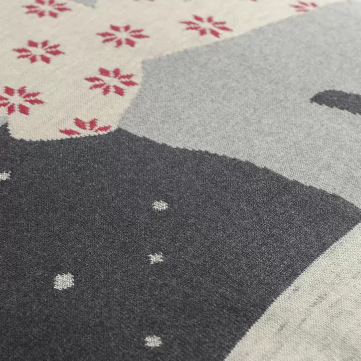 Подушка вязаная с новогодним рисунком polar bear из коллекции new year essential, 45х45 см