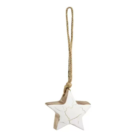 Набор елочных украшений marble stars из коллекции new year essential, 4 шт.