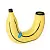 Ваза для цветов Doiy Banana 19 см, желтая