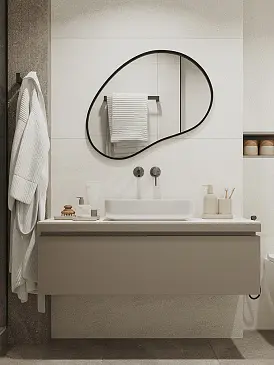 Подставка для ванных принадлежностей slim, светло-серая, большая