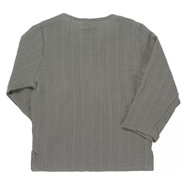 Рубашка из хлопкового муслина серого цвета из коллекции essential 3-4y