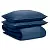 Комплект постельного белья темно-синего цвета с контрастным кантом из коллекции essential, 150х200 см