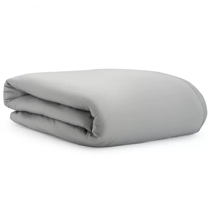 Комплект постельного белья из умягченного сатина серого цвета из коллекции essential, 200х220 см