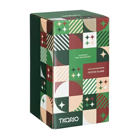 Свеча декоративная festive flame из коллекции new year essential, 12 см