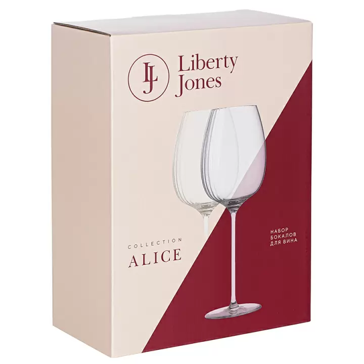 Набор бокалов для вина alice в подарочной упаковке, 518 мл, 2 шт.