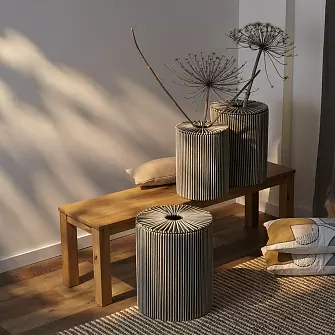 Корзина плетеная dholak grey из коллекции ethnic, размер m