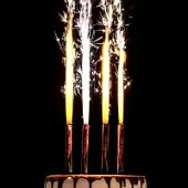Свечи для торта Фонтаны с цветными искрами, 4 шт