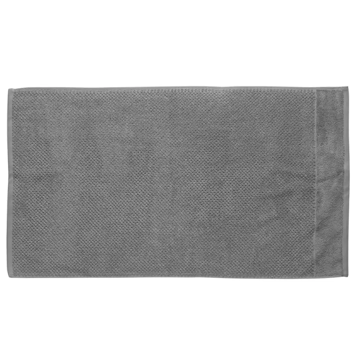 Полотенце для рук фактурное серого цвета из коллекции essential