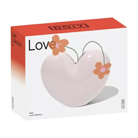 Ваза для цветов love, 15,5 см, светло-розовая