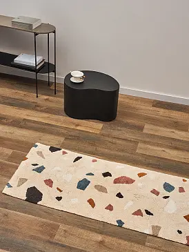 Ковер из хлопка terrazzo poetry из коллекции ethnic, 70х160 см