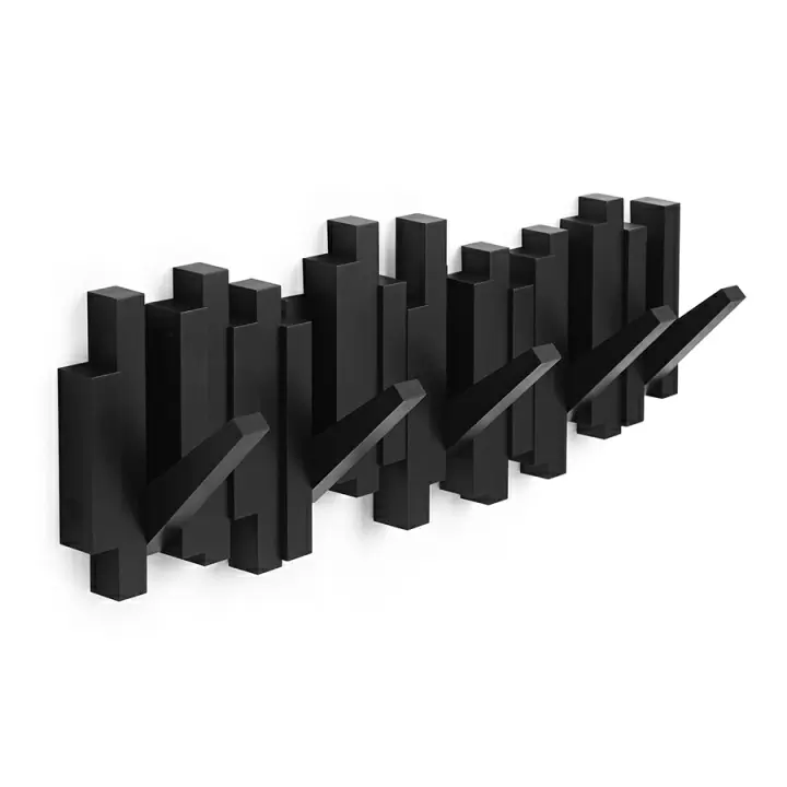 Вешалка настенная Umbra Sticks 5 крючков, черная