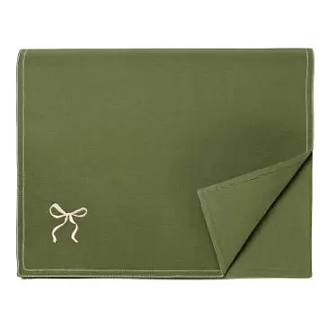 Дорожка на стол fancy bows оливкового цвета из коллекции essential, 45x150 см