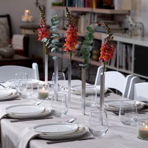 Набор ваз магнитных Peleg Design Magnetic Vase, 5 шт, серебристый
